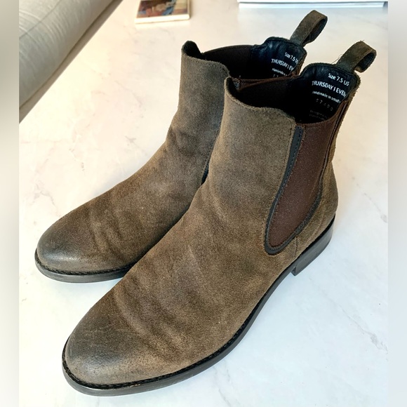 Thursday Boots. Duchess dark olive suede. Women’s US 7.5 - Picture 6 of 8